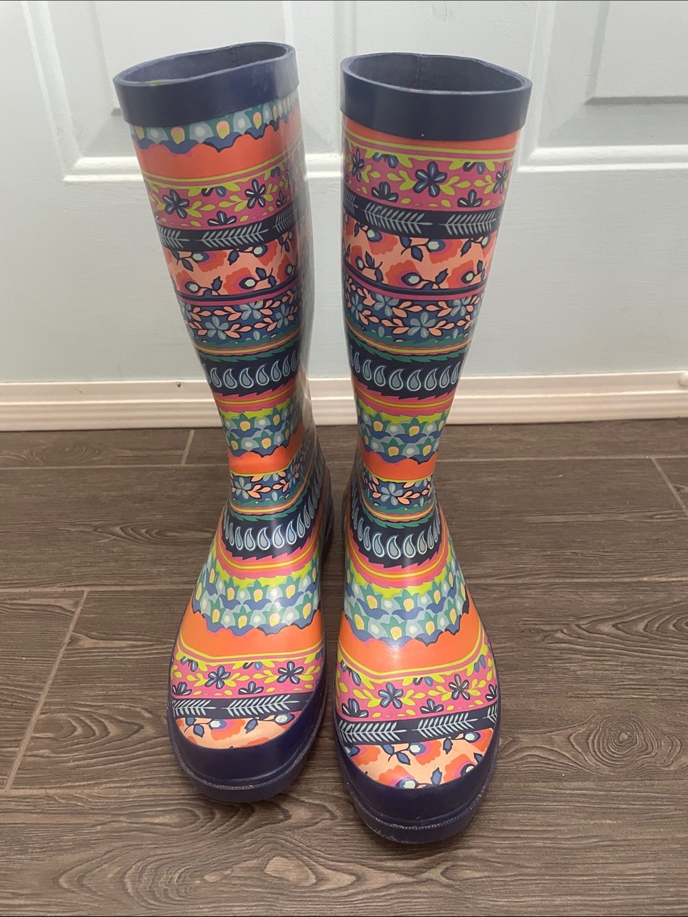 Sugar Multicolor Patterned Women's Rain Boots